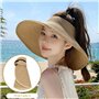 2 Pièces Chapeaux Pliables Et 2 Morceaux De Chapeau, Chapeau De Protection Solaire En Plein Air, Chapeau De Plage, Chapeau De So