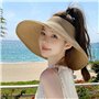 2 Pièces Chapeaux Pliables Et 2 Morceaux De Chapeau, Chapeau De Protection Solaire En Plein Air, Chapeau De Plage, Chapeau De So