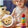 RELKLYU 160 Morceaux De Boutons d'ours en Bois, Animaux De Dessins Animés Simples Et Mignons, Vachets Intéressants Boucles Décor