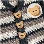 RELKLYU 160 Morceaux De Boutons d'ours en Bois, Animaux De Dessins Animés Simples Et Mignons, Vachets Intéressants Boucles Décor
