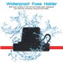 WMYCONGCONG Porte-fusible en ligne robuste Porte-fusible à lame de calibre 10 avec 10 fusibles 60AMP, grand format