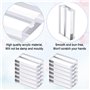 Porte Menu Mariage en Acrylique, 12Pcs Support Photo Carte avec 20 Cartes et 50 Points de Colle, Support de Carte de Table, Supp