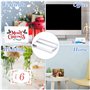 Porte Menu Mariage en Acrylique, 12Pcs Support Photo Carte avec 20 Cartes et 50 Points de Colle, Support de Carte de Table, Supp