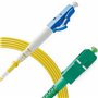 BEYONDTECH Jarretière Optique LC a SC OS1 Monomode Simplex (1 Mètre) - Cordon de Brassage Câble Fibre Optique UPC/APC - 9/125 (L