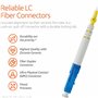 BEYONDTECH Jarretière Optique LC a SC OS1 Monomode Simplex (1 Mètre) - Cordon de Brassage Câble Fibre Optique UPC/APC - 9/125 (L