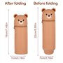 XFSRG 2 Pièces Trousse Crayon Petit Ours 2 en 1 Silicone Souple Kawaii Accessoire Bureau Cute Trousse pour Garçons Filles Cadeau