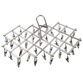 Itian Étendoirs en Acier Inoxydable avec 35 Pinces à Linge pour Chaussettes