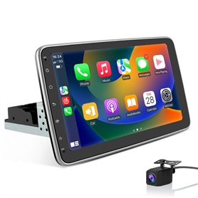 Hexinex Autoradio 1 din Android 13 Universel Voiture avec Caméra de Recul | Écran Tactile 10 Pouces | GPS
