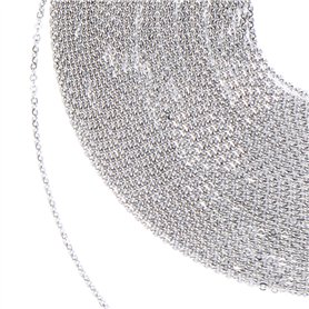 12 Mètres Chaîne Collier en Acier Inoxydable Chaîne de Câbles pour Bijoux Accessoires Bricolage