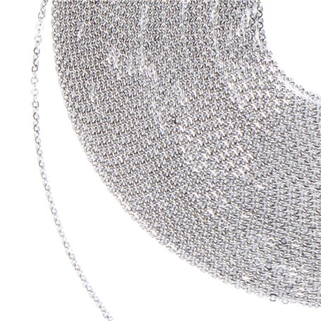 12 Mètres Chaîne Collier en Acier Inoxydable Chaîne de Câbles pour Bijoux Accessoires Bricolage