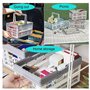 2 pièces Caisse Rangement Pliables avec Poignée, Boîtes de Rangement Pliables Boîtes, Pliantes en Plastique pour Cuisine, pour L