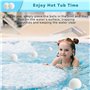 Éponge Absorbante d'Huile 4 Pièces Éponge Absorbante Piscine, Réutilisables Absorbeur d'éponge de Piscine, Boules de Filtre de P