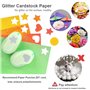UCEC Lot de 50 feuilles de papier cartonné pailleté pour bricolage, emballage cadeau d'anniversaire, décoration de fête, scrapbo