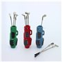 WANGCL Lot de 3 clubs de golf miniatures, accessoires pour maison de poupée Barbie 1/12