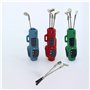 WANGCL Lot de 3 clubs de golf miniatures, accessoires pour maison de poupée Barbie 1/12