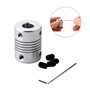 QitinDasen 5 Pièces 3D Imprimante Alliage Aluminium Flexible Arbre Accouplement 5 mm à 8 mm, Moteur Pas à Pas Flexible Arbre Cou