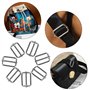 MengH-SHOP Boucle en Métal Crochets Pivotants Anneaux en D et Glisser Boucle Fermoir Couture pour Sangle, Ceinture, Sac à Dos, A