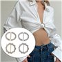 Lot de 4 pinces à écharpe en soie, pinces à cravate pour vêtements formels, pinces à cravate pour vêtements formels pour chemise