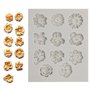 3D Moule Silicone Patisserie, Moule Silicone Fleur Antiadhésifs Silicone Moule Pate a Sucre Moule Chocolat, Moule de Décoration 