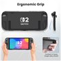 Étui de Protection Transparent pour Switch 2 (2025), Coque Dockable pour Console Nintendo Switch 2, Housse PC Rigide + Grip Soup
