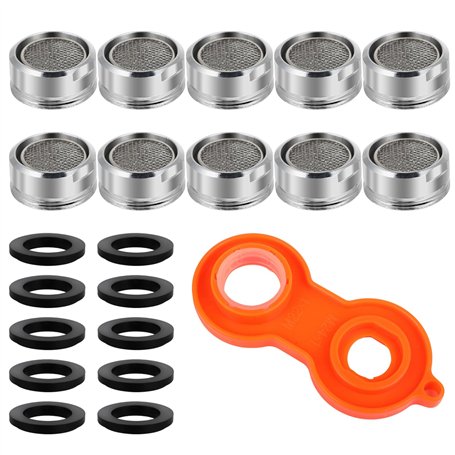 10 Pièces Mousseur Robinet M24 - Aérateur Robinet Acier Inoxydable - Filtres pour Robinets - Robinet Universel pour Mitigeur d'E