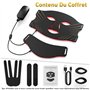 Masque LED Visage Et Cou, Ntyikul LED Visage avec 7 Couleurs de Lumière et 5 Niveaux de Luminosité, LED Mask avec Télécommande, 