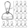 Pamtns Mousqueton Sac à Main 40 Pièces - Fermoir Pivotant Porte-Clés Clip D - Anneaux D Pour Couture et Accessoires