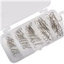 ANCLLO Lot de 50 hameçons triples en acier à haute teneur en carbone solides et pointus pour appâts durs en eau salée et eau dou