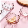 OUCONGK 4 Pièces Bols à Sauce, Mini Bol en Cristal, Petits Bols en Verre, Mini Bols en Verre Cristal en Forme de Fleur de Cerisi