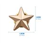 Chudian 30 pièces Badge étoile, Broche étoile en métal pour la décoration de vêtement, épingle en étoile pour la commémoration d