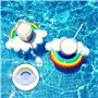 10 Pcs Gonflables Porte-Boissons，Porte Gobelet Gonflable Piscine，Porte Gobelet Flottant, pour Bar Plage Kit Porte-Verre Gonflabl