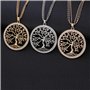 Ouran Collier de mode pour les femmes, arbre celtique de collier pendentif avec CZ cristal filles à longue chaîne collier de cha