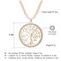 Ouran Collier de mode pour les femmes, arbre celtique de collier pendentif avec CZ cristal filles à longue chaîne collier de cha