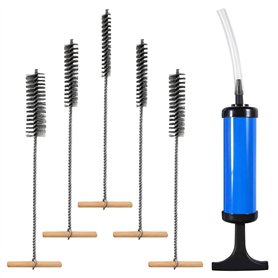 Lot de 5 Brosses de Nettoyage pour Trous de Perçage en Acier Inoxydable - Brosse Cylindrique pour Perceuses à Percussion (8/12/1