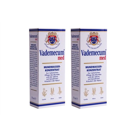 VADEMECUM MED 3022663 Lot de 2 bains de bouche concentrés 75 ml