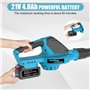 Souffleur Batterie sans Fil 21V, Souffleur de Feuilles sans Fil, Souffleur Jardin avec Moteur sans Balais, 4000mAh Batterie