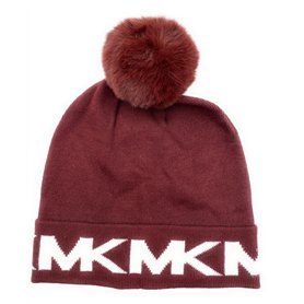 Michael Kors 8008 Bonnet pour femme I Bonnet à pompon I Bonnet d'hiver I Taille unique I Bonnet tricoté I Laine acrylique douce