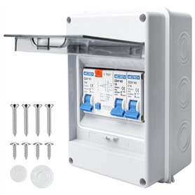 WIYETY Boîte à fusibles en saillie Boîte de distribution en saillie : IP65 Subdistribution en saillie avec disjoncteur de puissa