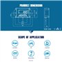 Yooreal Compteur d'heures d'entretien numérique Tachymètre pour petit moteur à essence 2 ou 4 temps Générateur de tracteur de pe
