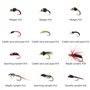 BASSDASH Ensemble de Mouches de pêche à la Mouche Pêche à l'achigan à Grande Bouche avec boîte à Mouches, avec Mouches sèches/Mo