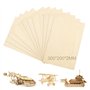 12 Feuilles de Bois de Balsa 300 * 200 * 2mm Contreplaqué non Fini Minces de Bois de Balsa planches en bois pour travaux manuels