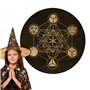Petite table d', table de méditation - Grille de cristal du tableau de divination,Planche de Divination Cube Metatron en bois, t