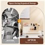 Aevcvok 2 en 1 Organisateur Maquillage Rotatif 360 Degrés, Rangement Maquillage avec Compartiments, Rangement Pinceaux Maquillag