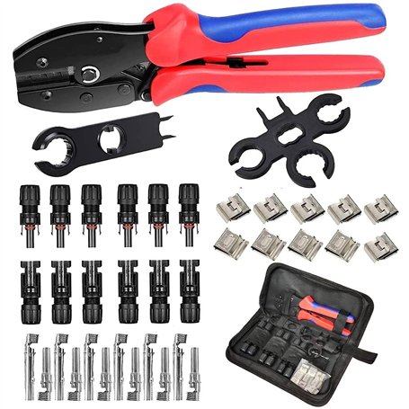 QeeHeng Kit d'outils de sertissage le connecteur de câble solaire
