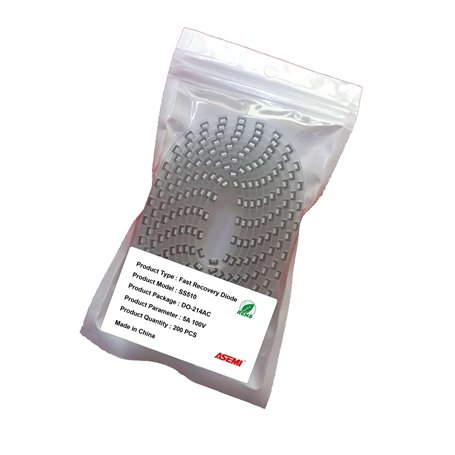 ASEMI (200pcs per Pack) SS510 5A100V Schottky Diode SMA/DO-214AC Package