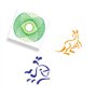 BSM Creative - Kit Loisirs Créatifs - Dessin et Coloriage - Spiro Dessin 1-2-3 - CT 5394 Ensemble de 23 pièces Vert/Violet