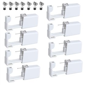 Lot de 8 pistolets de perçage d'oreille jetables avec clous d'oreilles asepsis sans douleur pour filles