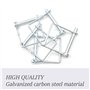 CEEYSEE Lot de 5 goupilles de verrouillage 6 mm x 50 mm Une goupille pliante à goupille tubulaire avec fermeture à encliquetage 