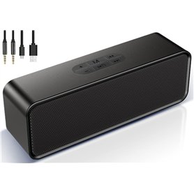 WEIDU Enceinte Bluetooth 5.0 Haut Parleur Bluetooth Portable sans Fil Support TF Carte USB Stick avec Câble Audio AUX 3.5mm Bass