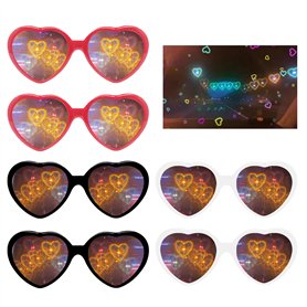 Farmty Lot de 6 Coeur Lunettes Deffets